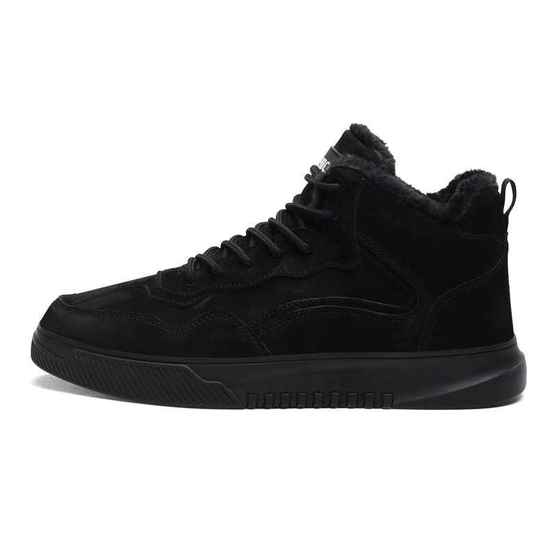 Winter Warm Cotton Shoes Men's Mid-top Trendy foto 5