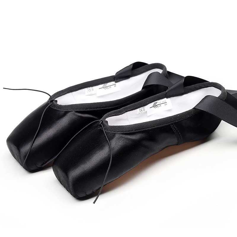 Lace-up Satin Dancing Flat Practice Shoes foto 3