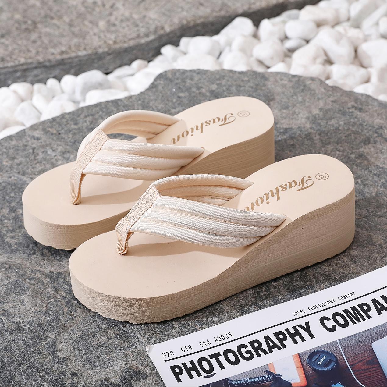 Women's Ultra-High Heel Flip-Flops Summer New Style Non-Slip Slope foto 2