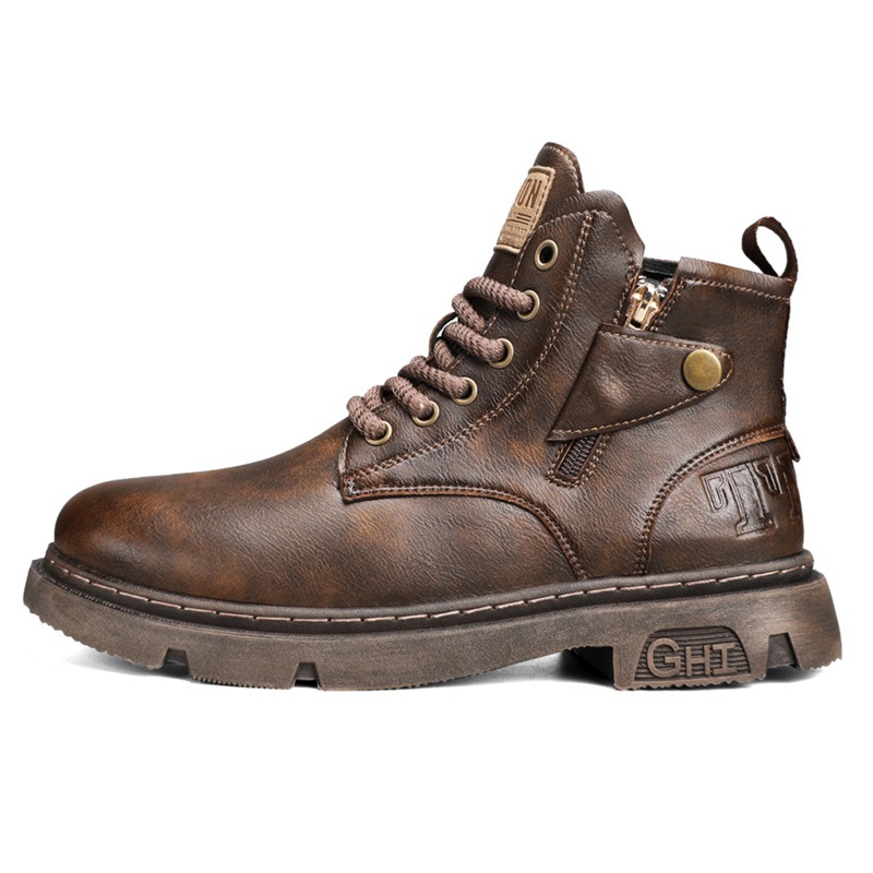 Retro British Style High Cut Martin Boots For Men foto 3
