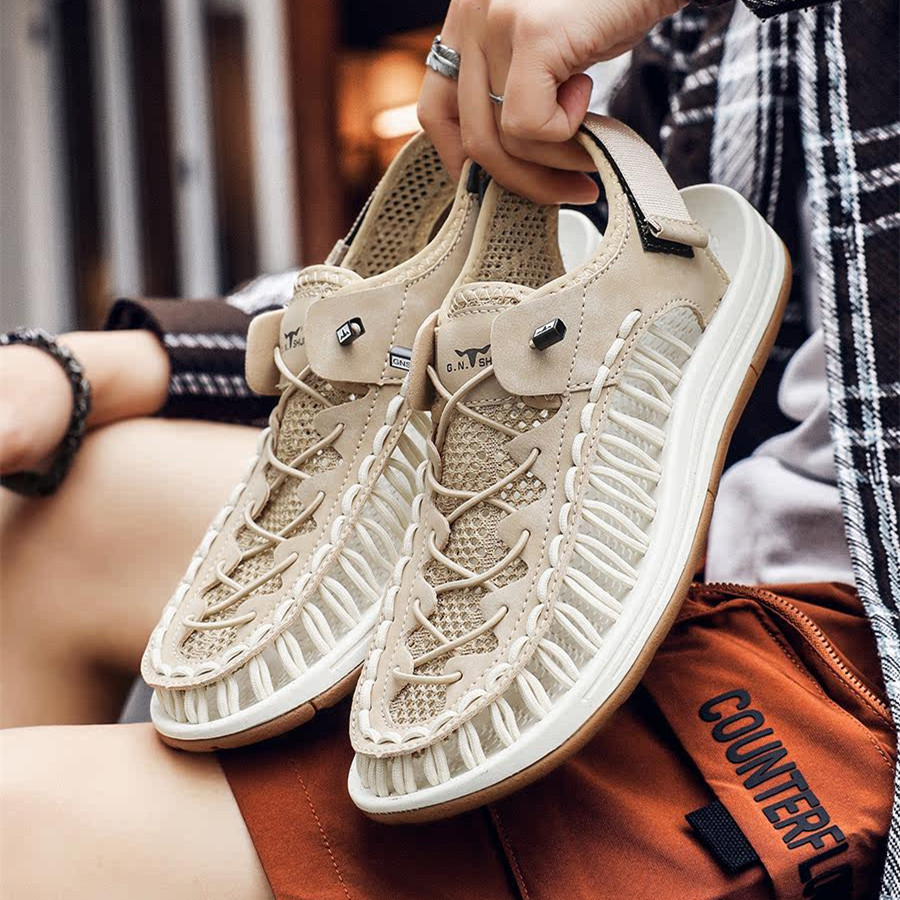 Men's Summer Woven Hollowed Sports Outdoor Stream Trekking Shoes Sandals foto 5