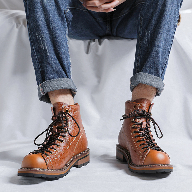 Men's High Top British Style Martin Boots foto 5