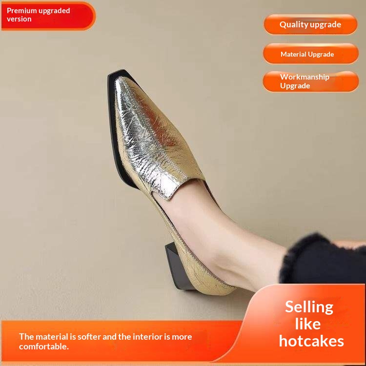 Crack Pointed Deep Mouth High Heels Women foto 5