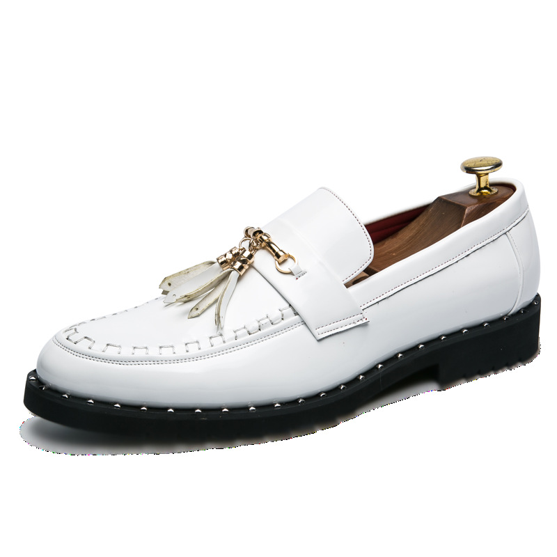 Men's Casual Pointed Creative Solid Color Leather Shoes foto 5