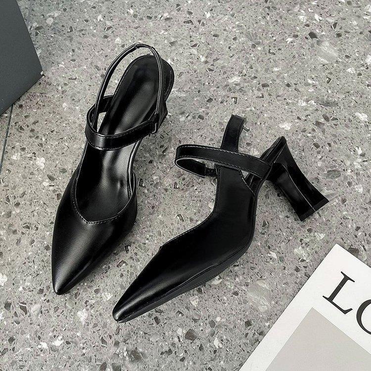 Women's Fashionable Casual Closed-Toe Chunky Heel High Heel Sandals foto 5