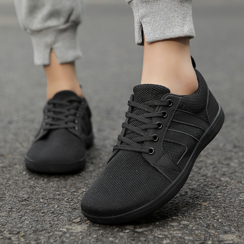 Popular Flat Casual Shoes Men And Women Wide Last Fly-knit Sneakers Couple Fitness Shoes In Stock Wholesale foto 4