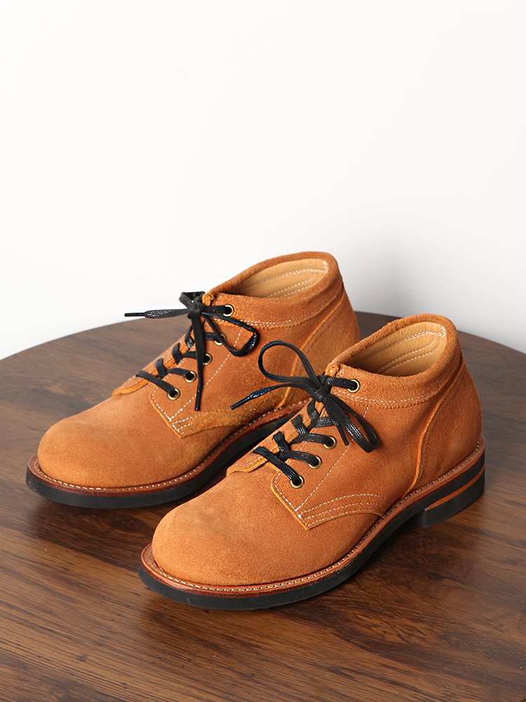 Yellow Suede First Layer Cowhide High-top Work Shoes foto 4