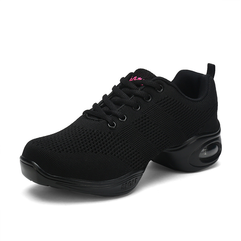 Women's Summer Breathable Fly Woven Mesh Soft Bottom Dancing Shoes foto 2