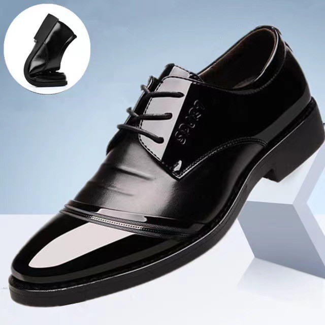 Casual Korean Pointed Leather Shoes Men foto 3