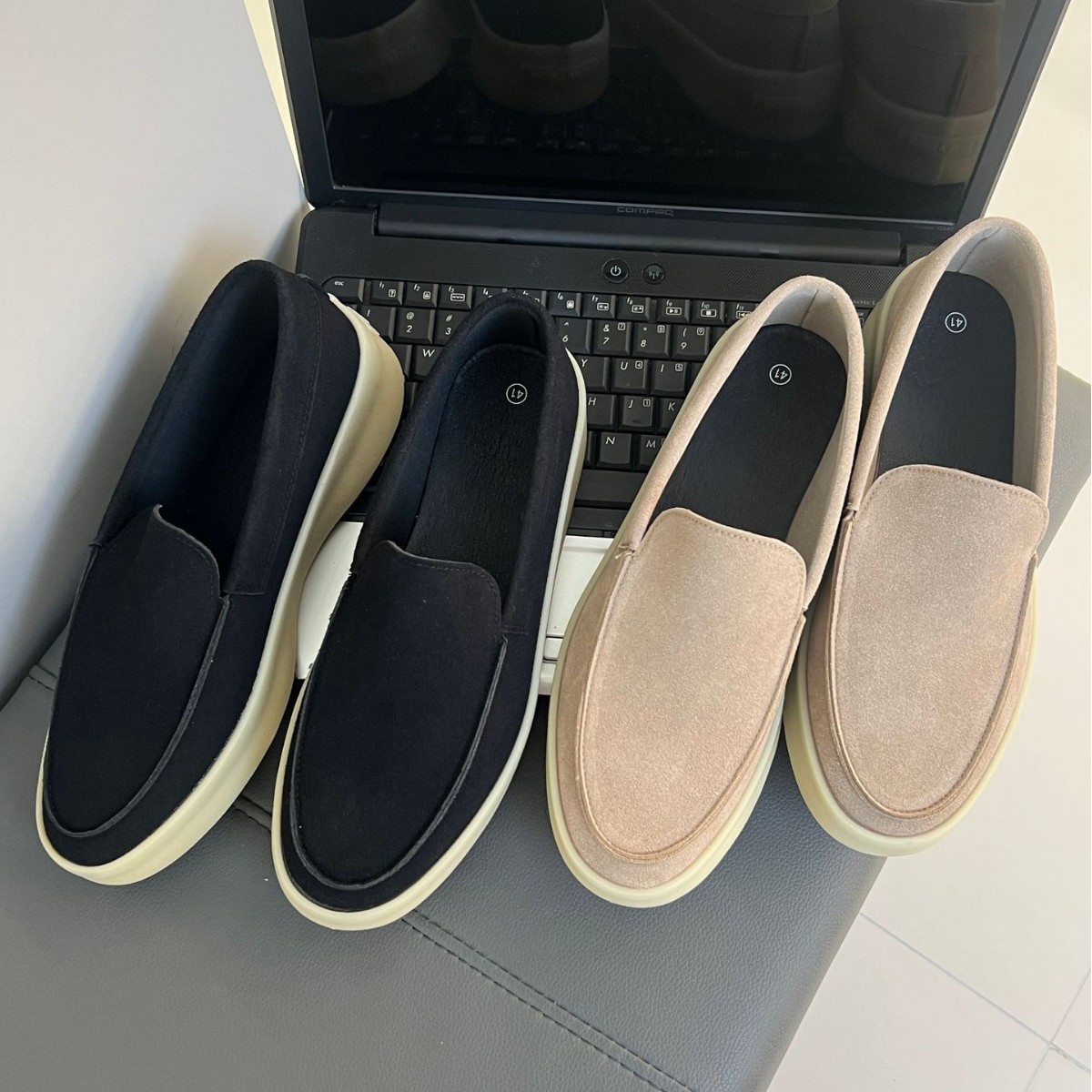Suede Trendy One Pedal Loafers Casual Men's Shoes foto 4