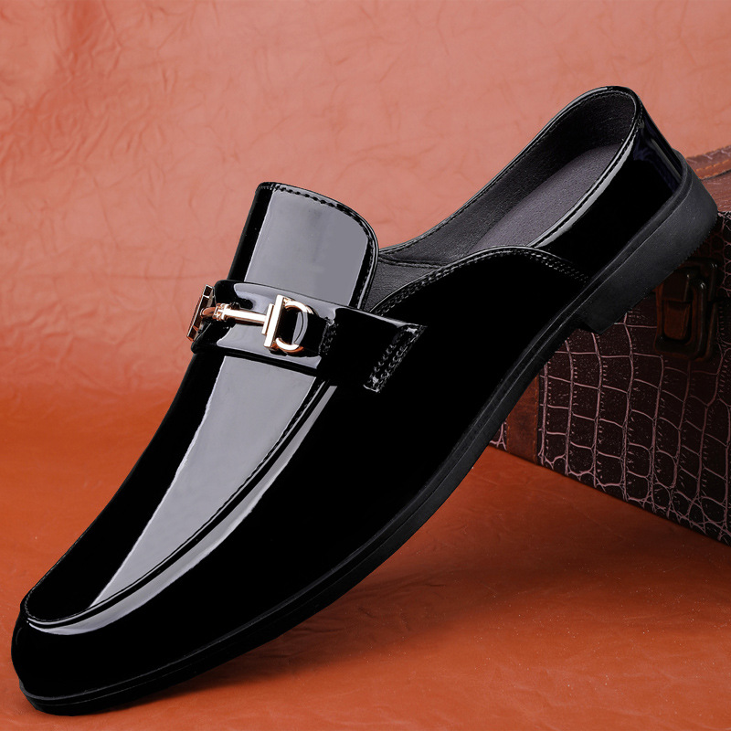 New Loafers Men's Pattern Half Slippers foto 3