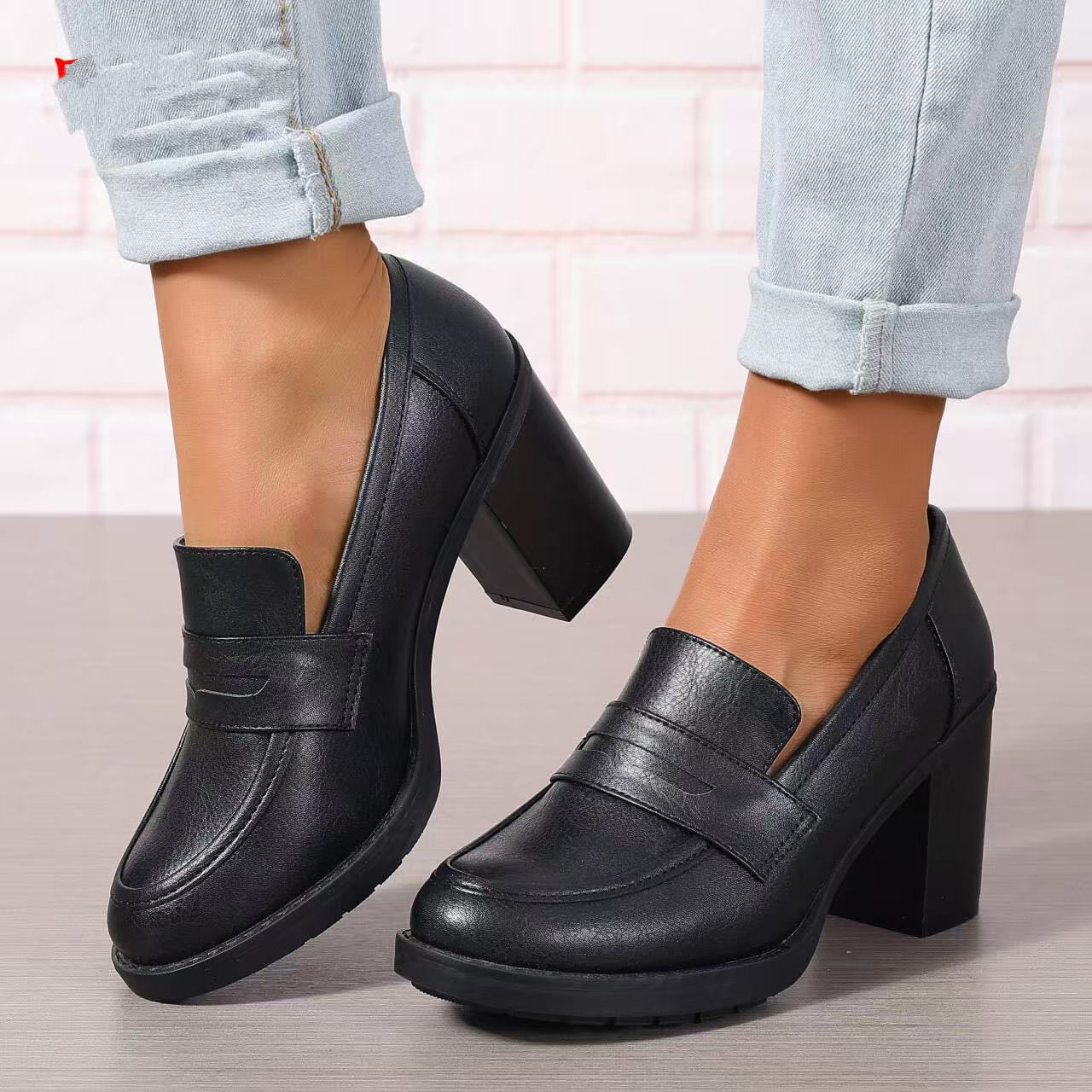 Fashion Thick High Heel Women's Shoes foto 5