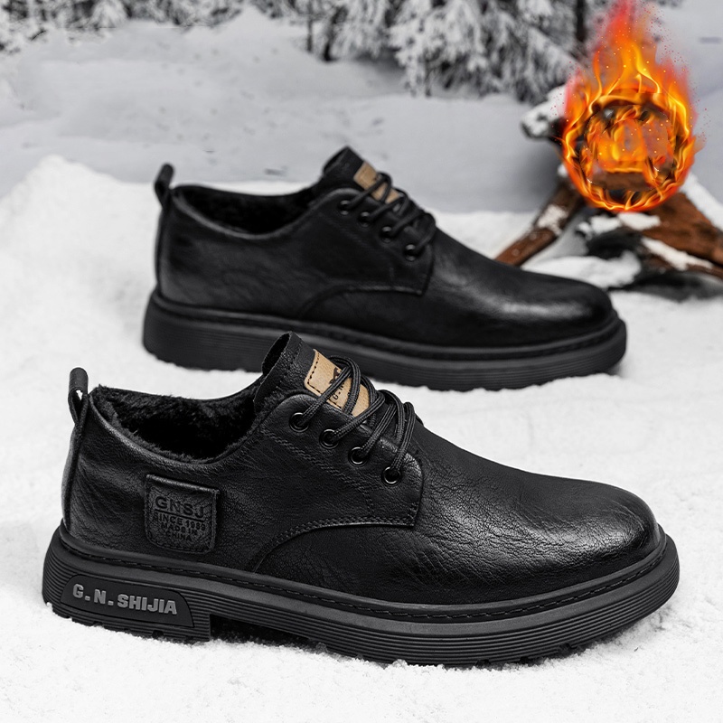 New Men's Shoes Autumn And Winter Velvet Warm Cotton Shoes foto 3