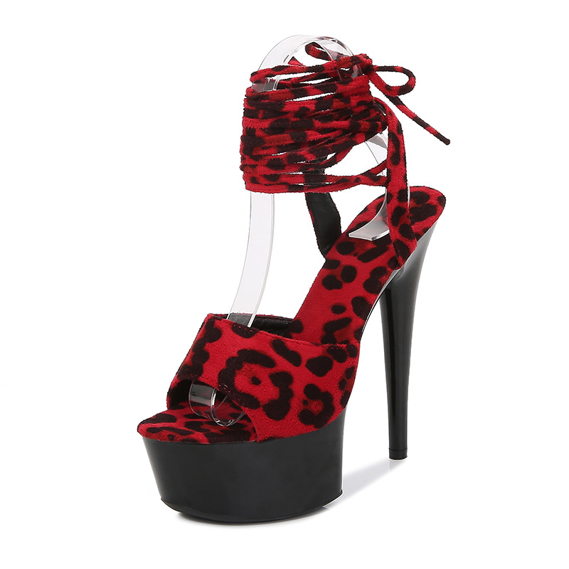 Stiletto Heel Leopard Print High Heels foto 4