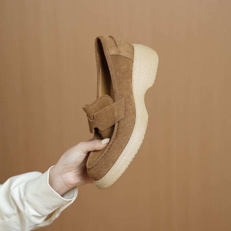Womens High-heeled Wedge Slip-on Shoes foto 5