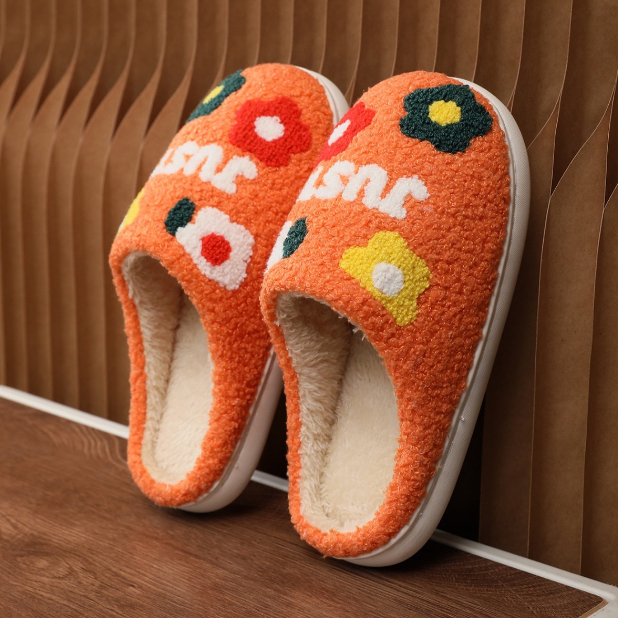 Lady's Flower Slippers Indoor Soft Bottom Cotton Slippers foto 5