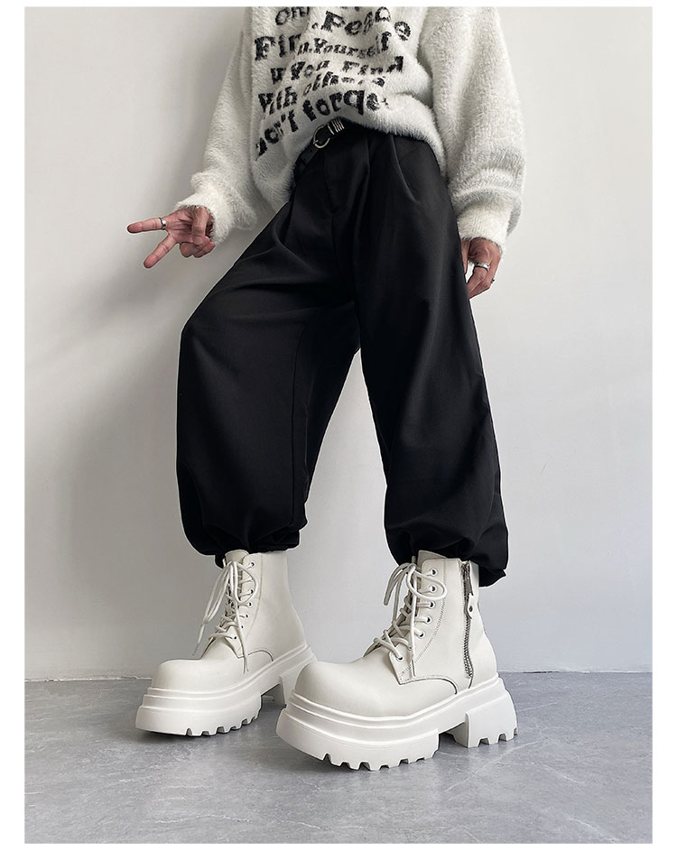 Autumn And Winter Leather Martin Boots High-top Leather Shoes Men's Shoes Fleece-lined foto 4