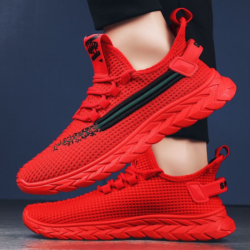 Summer Breathable Men's Sneaker Red foto 3