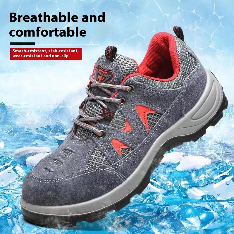 Four Seasons Men's Solid Soled Safety Protection Shoes foto 4