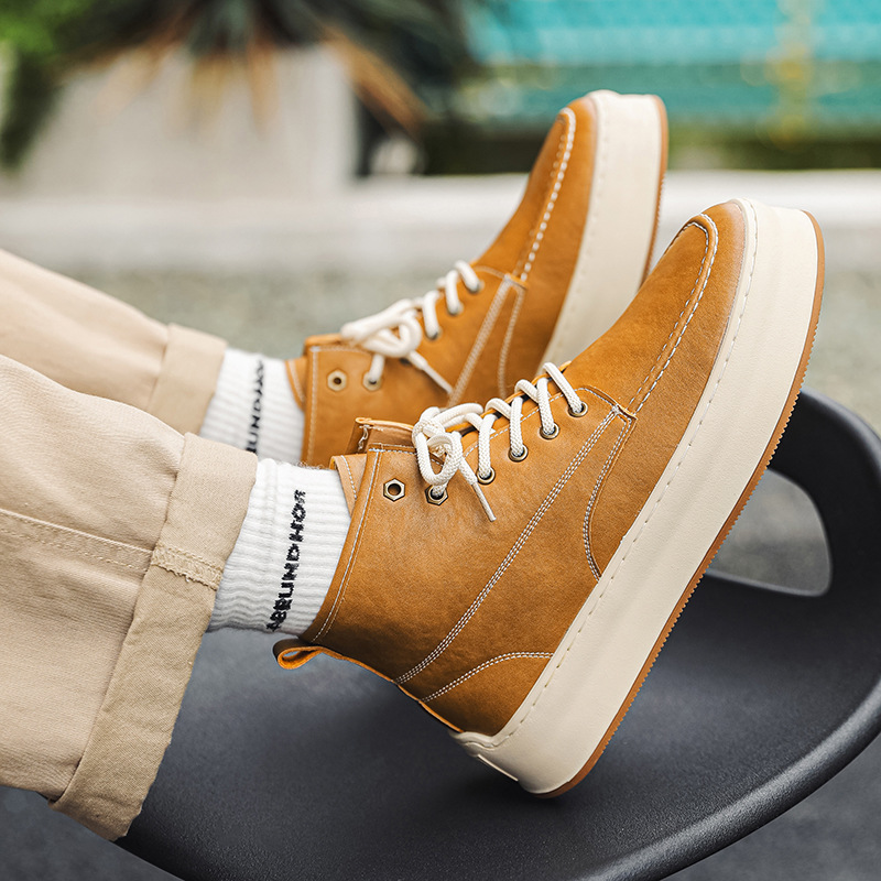 British Style Retro Platform High Street All-match Mid-top Board Shoes foto 2