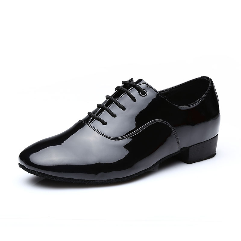 Latin Dance Shoes Men's Mid Heel Soft Bottom Practice Shoes foto 5