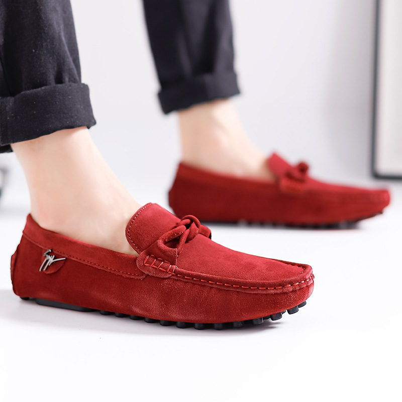 Low-top Slip-on Suede Leather Flat Bottom Oversized Shoes foto 5