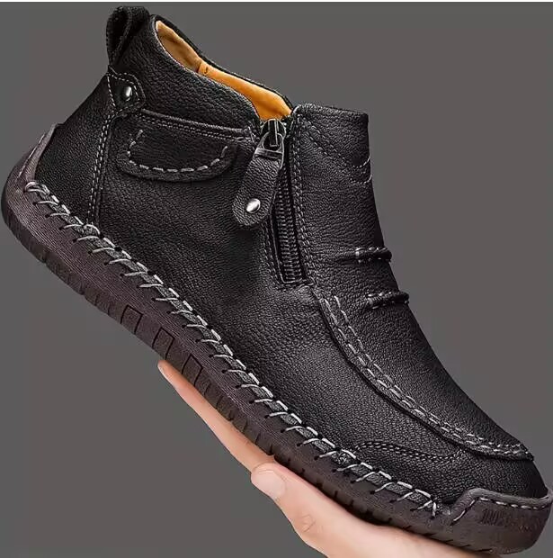 Chelsea Plus Size Men's Shoes Casual Slip-on Flat High Top foto 5