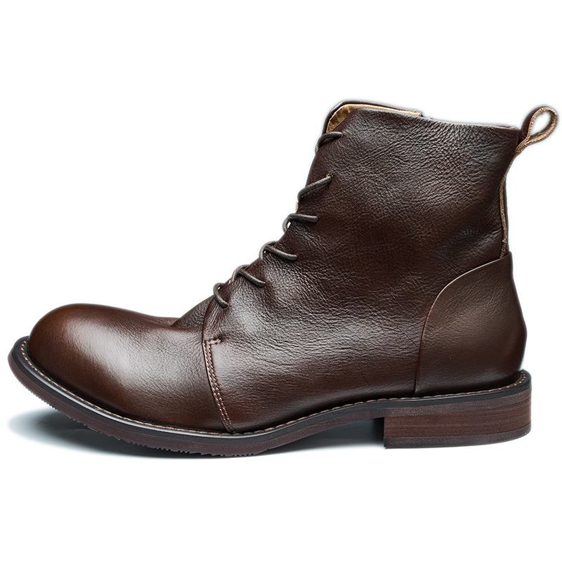 Men's Cowhide Vintage Handmade Martin Boots foto 2
