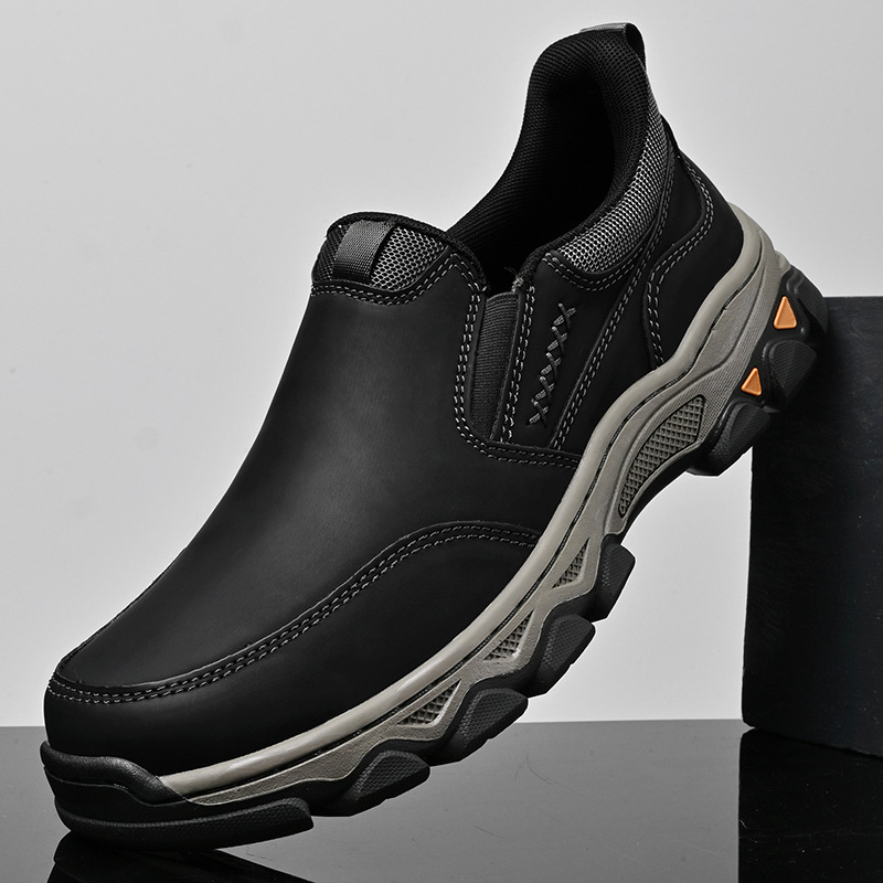 Rubber Wear-resistant Men's Casual Leather Shoes foto 5