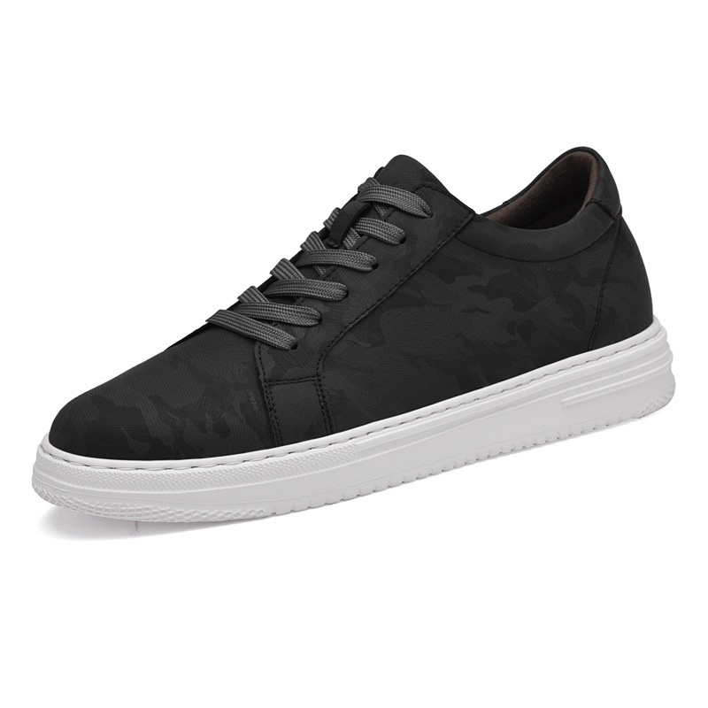Mens Invisible Height Increasing Thick Soled Elevating Shoes Mens Casual White Trendy Athletic Sneakers foto 3