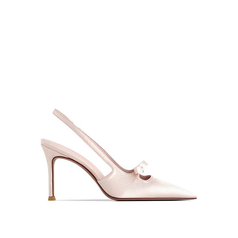 Womens Hollow-out Bow High Heels foto 5