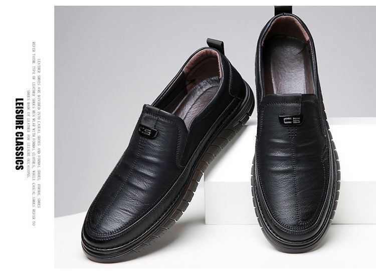 Men's Leather Shoes Breathable Beef Tendon Soft Bottom Everyday Joker Casual Shoes foto 2