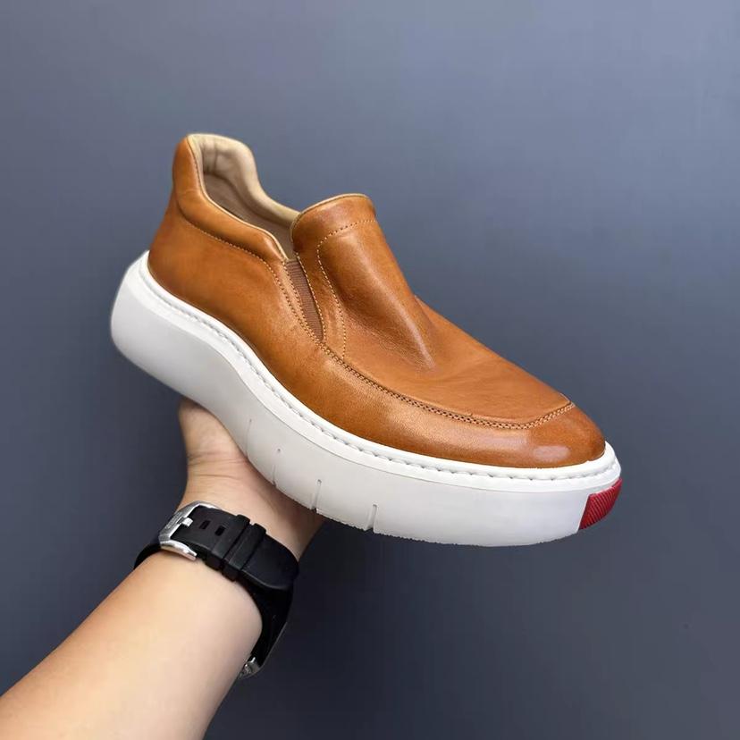 Summer Men's Vintage Casual Leather Shoes foto 2