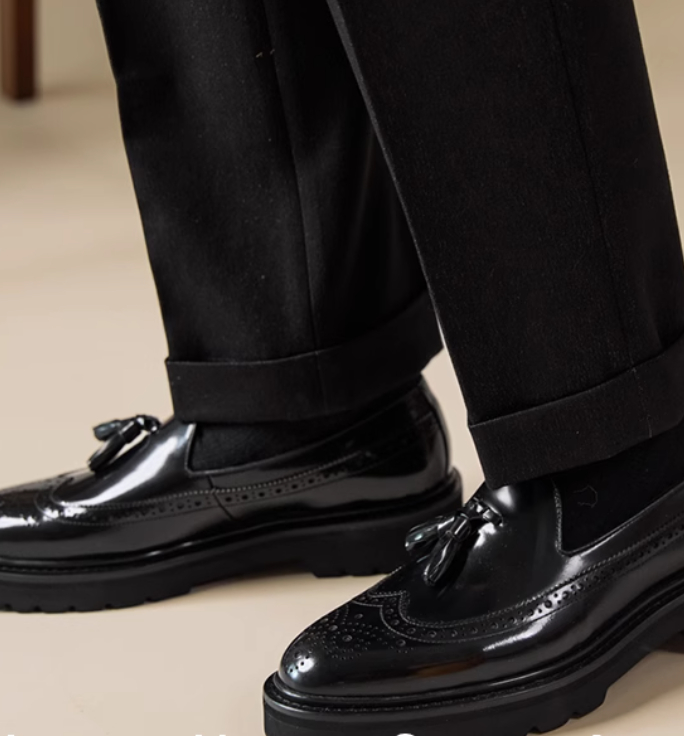 Men's Leather Shoes Casual Fashion Plus Size foto 3