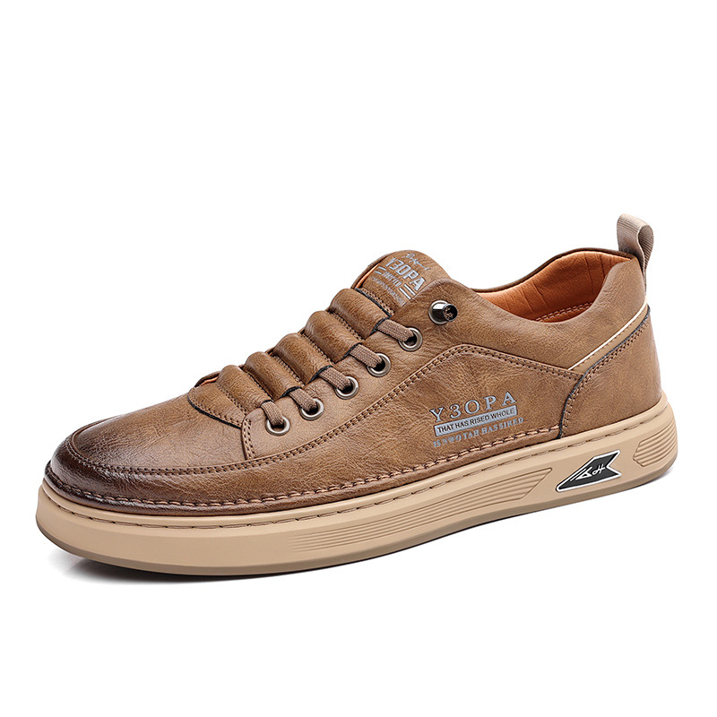 Autumn Retro Soft Breathable Leather Flat Shoes foto 2