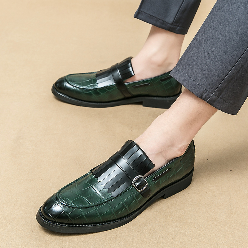 Men's British Style Slip-on Casual Leather Shoes foto 2