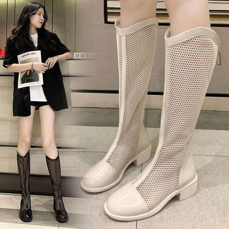 Thin Mesh Long Skinny Knight Boots For Women foto 2