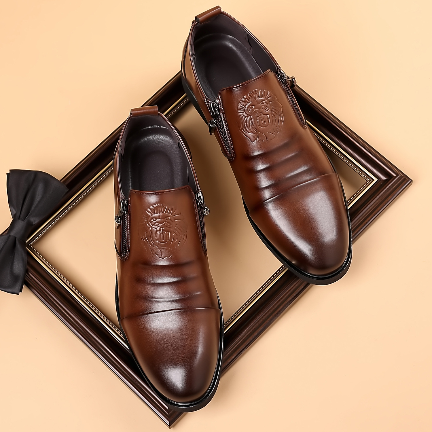 Men's Three-joint Casual Leather Shoes foto 2