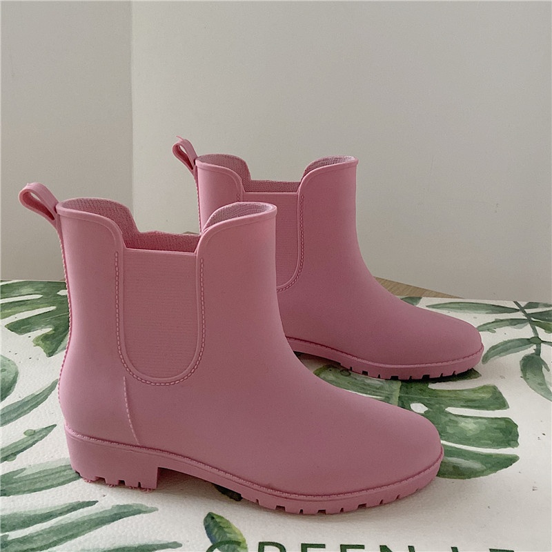Women's Fashion Non-slip Short Casual Ding Rain Boots foto 5