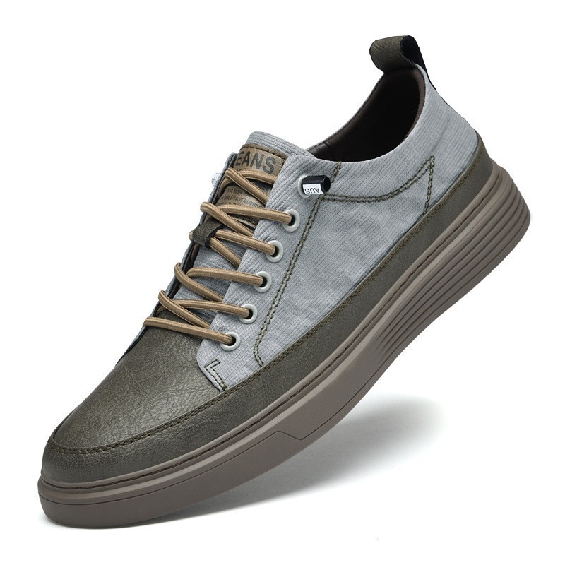 Plus-size Board Shoes Men's Cowhide Casual Leather Shoes foto 3