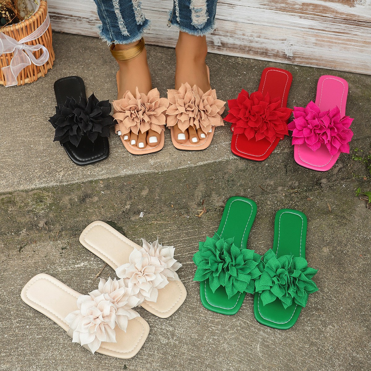 Fashionable Flat Flip-flops Versatile foto 4