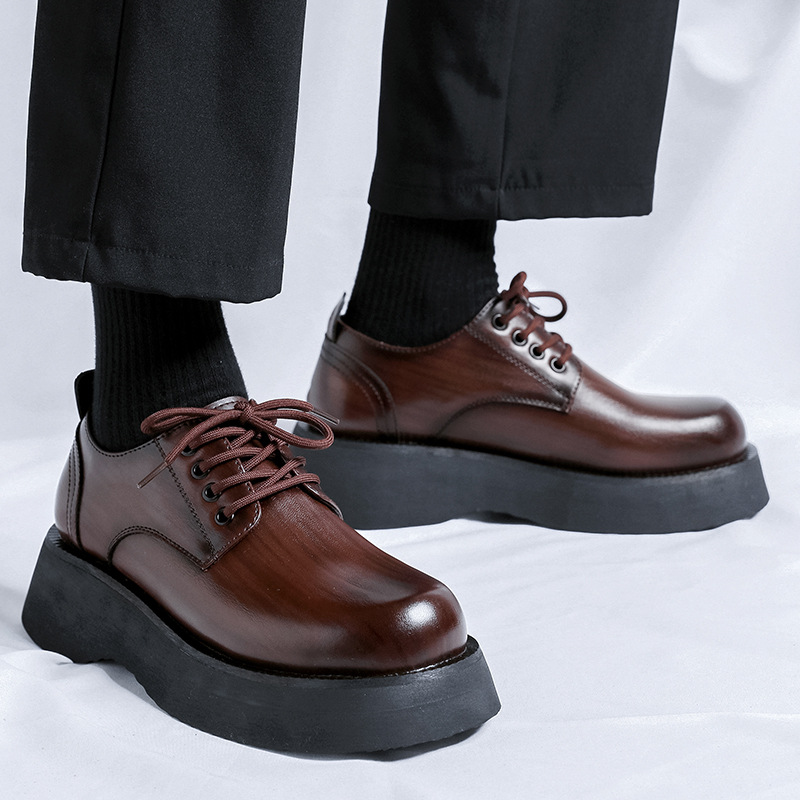 Men's Large Head Leather Shoes Light Luxury Business Casual Sports foto 3