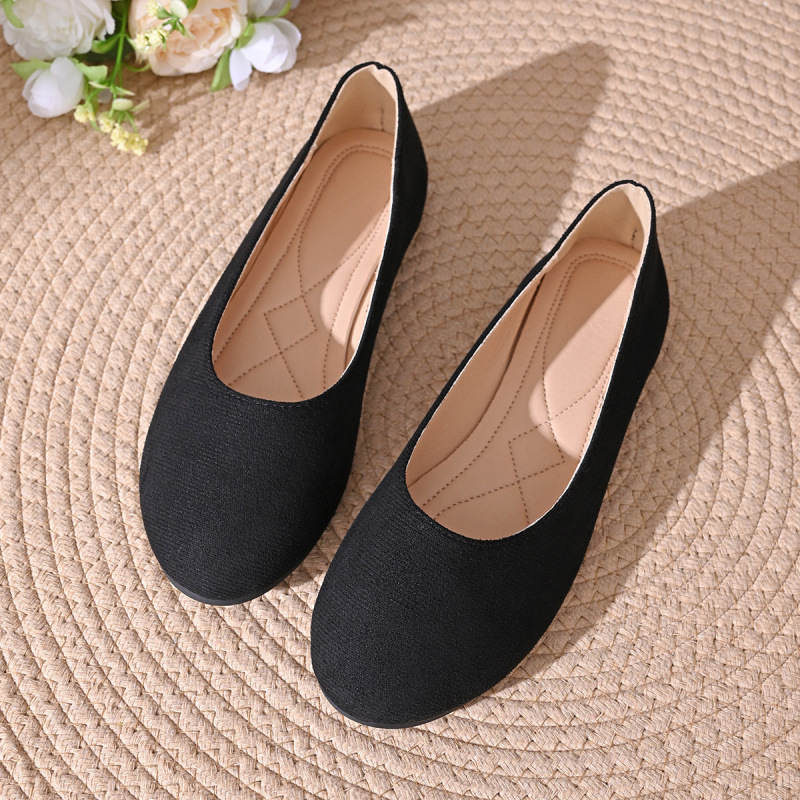 Plus-size Round-toe Suede Low-cut Pumps foto 3
