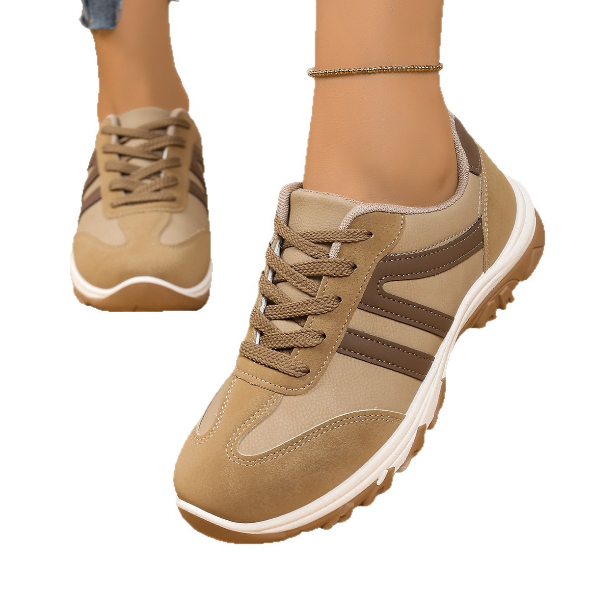 Retro Color-Block All-Match Dr Martens-style Casual Shoes For Women foto 3