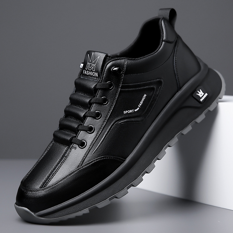Men's Sports Casual Leather Shoes Men's Youth All-matching foto 5
