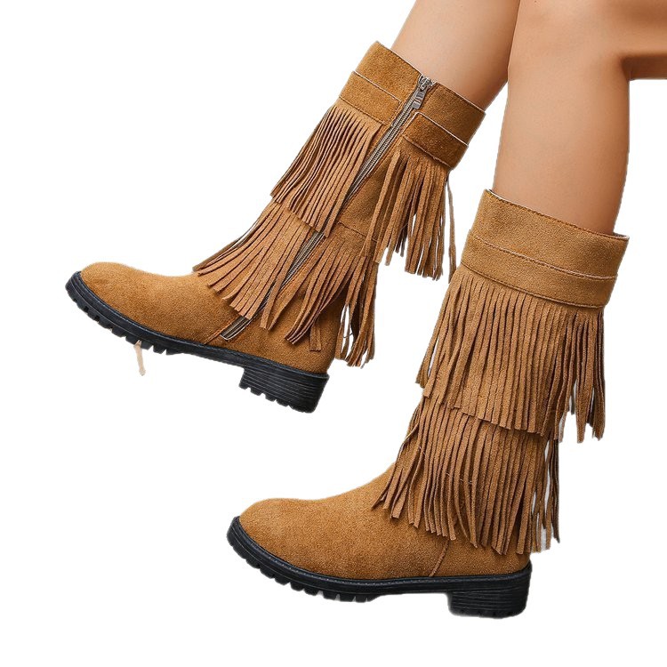 New Womens Low Heeled Casual Boots foto 3
