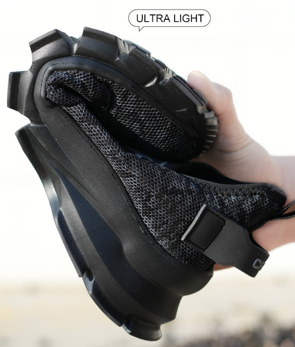 Camouflage Flying Woven Labor Protection Shoes With Steel Toe Caps foto 2