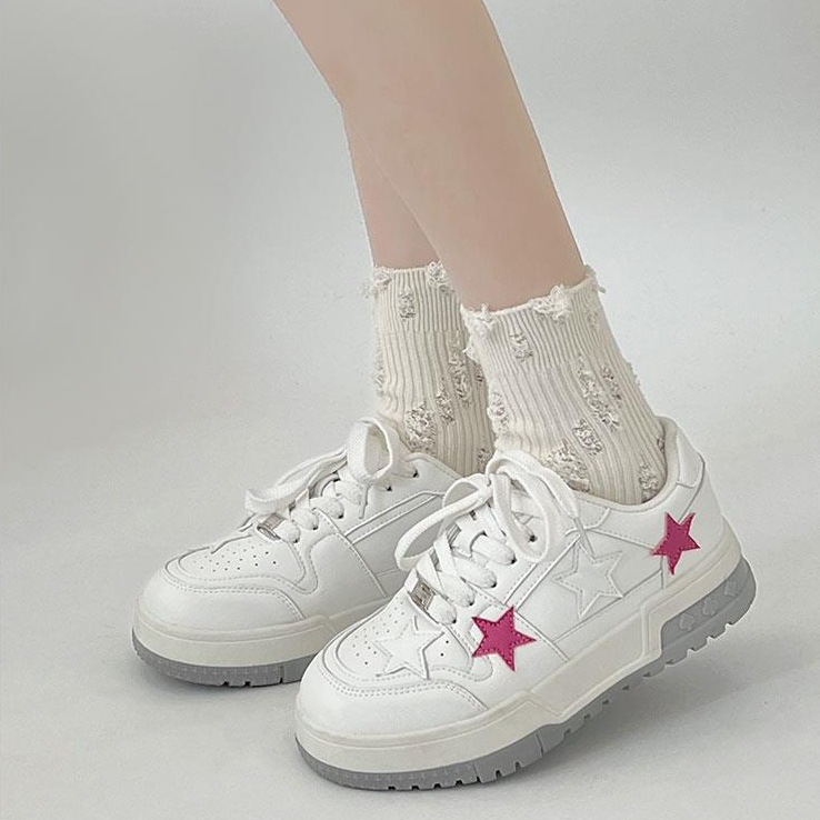 Women Korean Style Round Toe High-end Versatile Low-top Sneakers foto 5