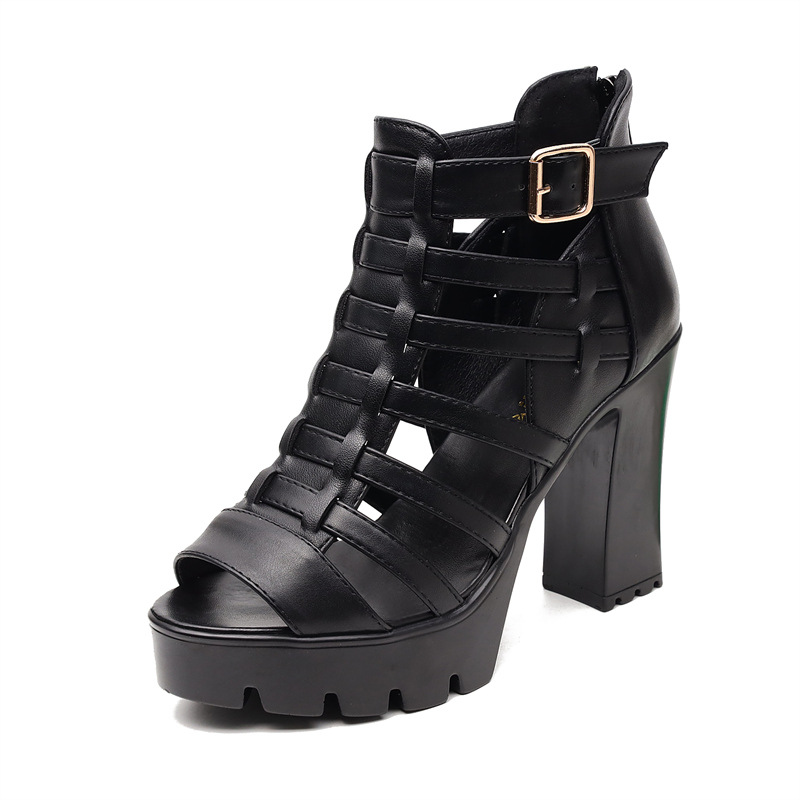 Cutout Sandals With Waterproof Platform And Fishmouth Design For Women