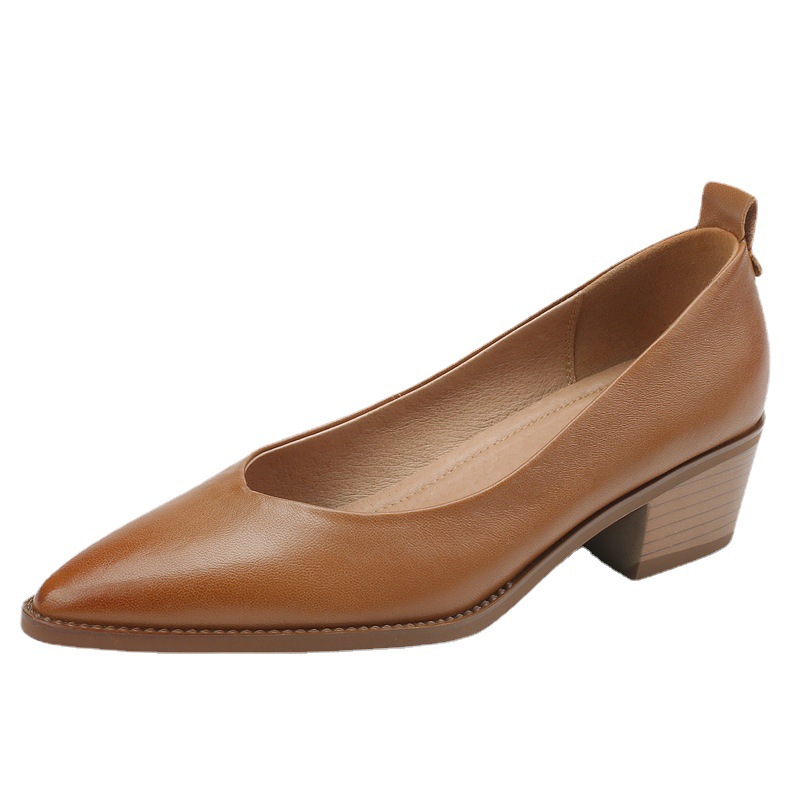 Womens Sheepskin Low-cut Heels foto 3
